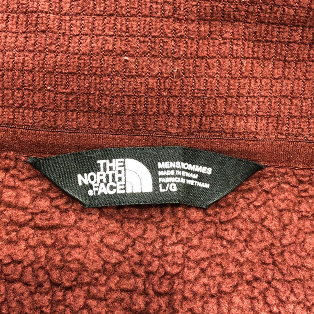 THE NORTH FACE(ザノースフェイス)のTHE NORTH FACE ノースフェイス ハーフジップ フリース プルオーバー ジャケット アウトドア ブラウン (メンズ L) 中古 古着 P5589 メンズのジャケット/アウター(その他)の商品写真