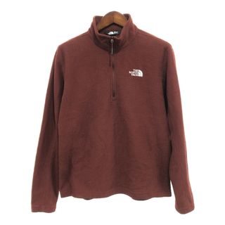 ザノースフェイス(THE NORTH FACE)のTHE NORTH FACE ノースフェイス ハーフジップ フリース プルオーバー ジャケット アウトドア ブラウン (メンズ L) 中古 古着 P5589(その他)