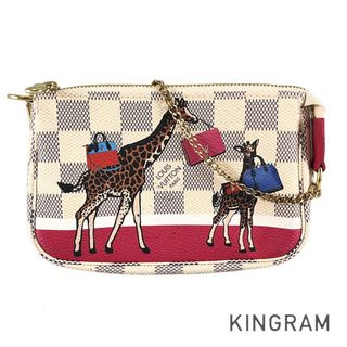 ルイヴィトン(LOUIS VUITTON)のルイ・ヴィトン ダミエ アズール ミニ ポシェット アクセソワール N62200 ポーチ(ポーチ)