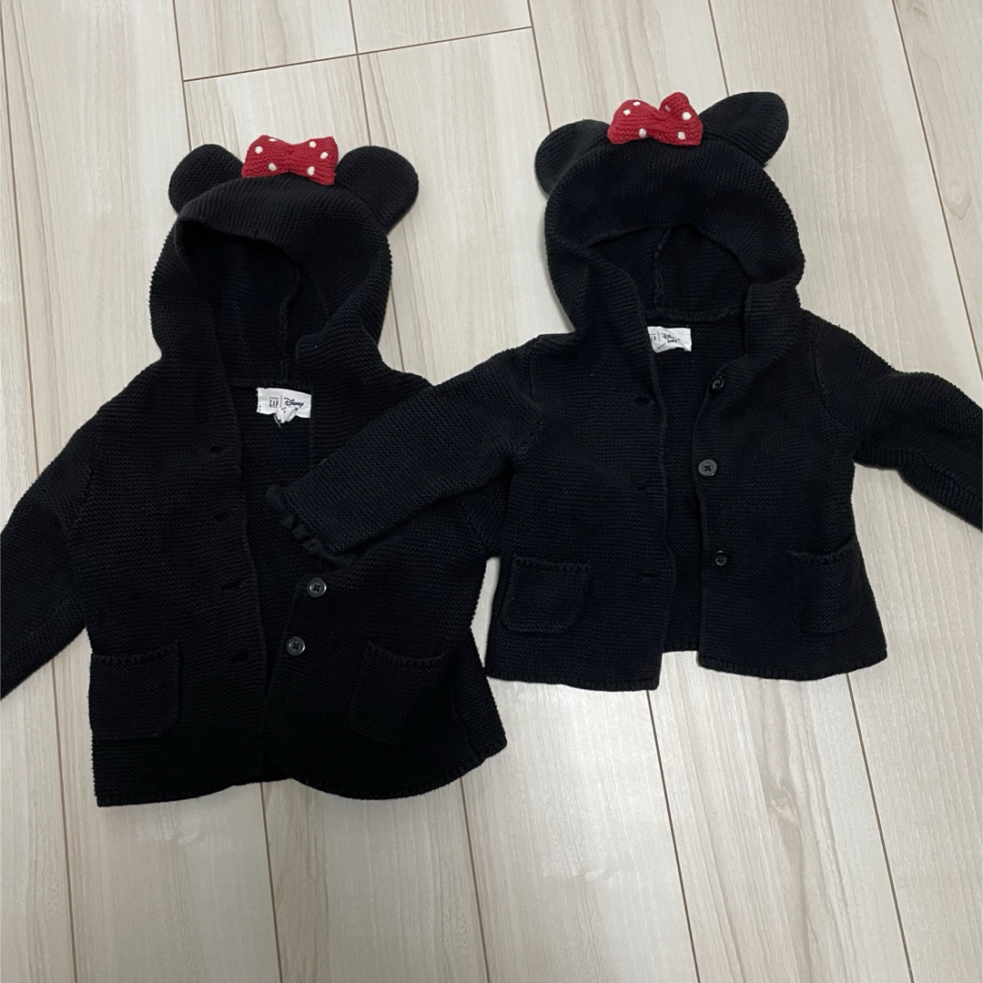 babyGAP(ベビーギャップ)のbaby gap ミニーちゃん2枚セット　カーディガンセーター キッズ/ベビー/マタニティのベビー服(~85cm)(カーディガン/ボレロ)の商品写真