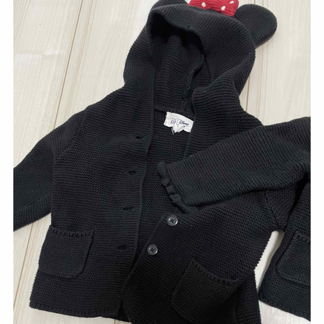 babyGAP(ベビーギャップ)のbaby gap ミニーちゃん2枚セット　カーディガンセーター キッズ/ベビー/マタニティのベビー服(~85cm)(カーディガン/ボレロ)の商品写真