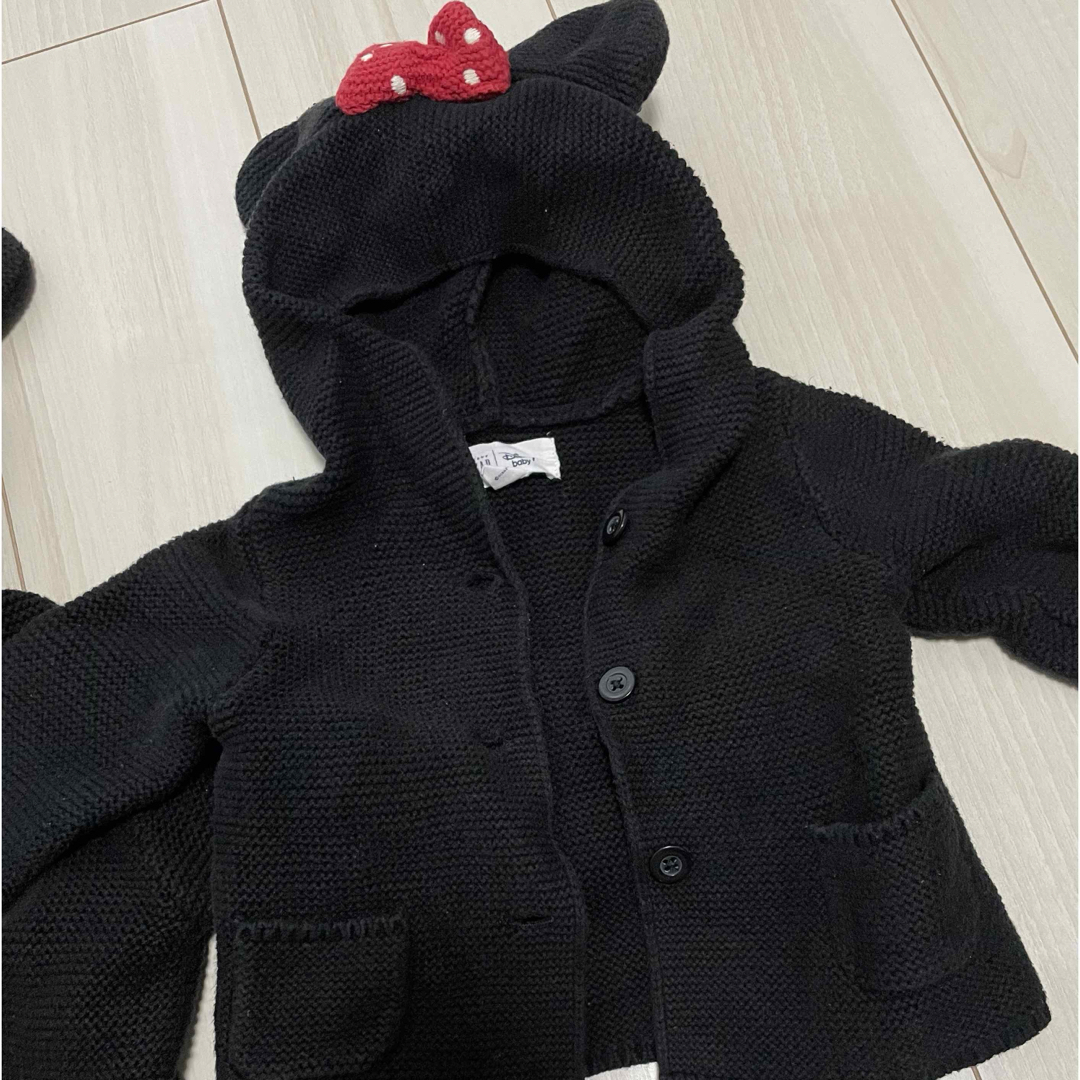 babyGAP(ベビーギャップ)のbaby gap ミニーちゃん2枚セット　カーディガンセーター キッズ/ベビー/マタニティのベビー服(~85cm)(カーディガン/ボレロ)の商品写真