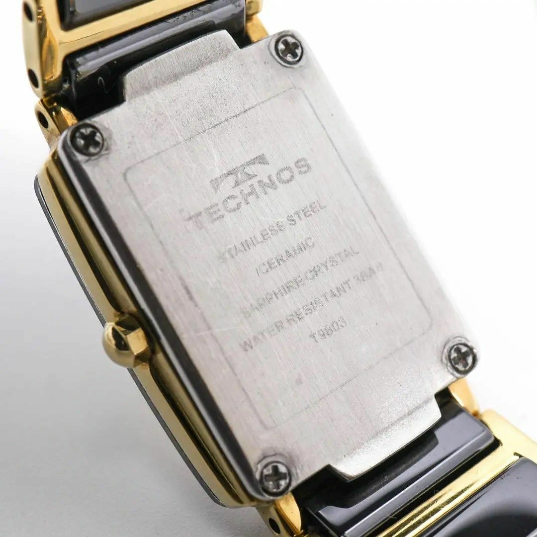 TECHNOS(テクノス)の《美品》 TECHNOS 腕時計 ブラック セラミック ヴィンテージ r レディースのファッション小物(腕時計)の商品写真