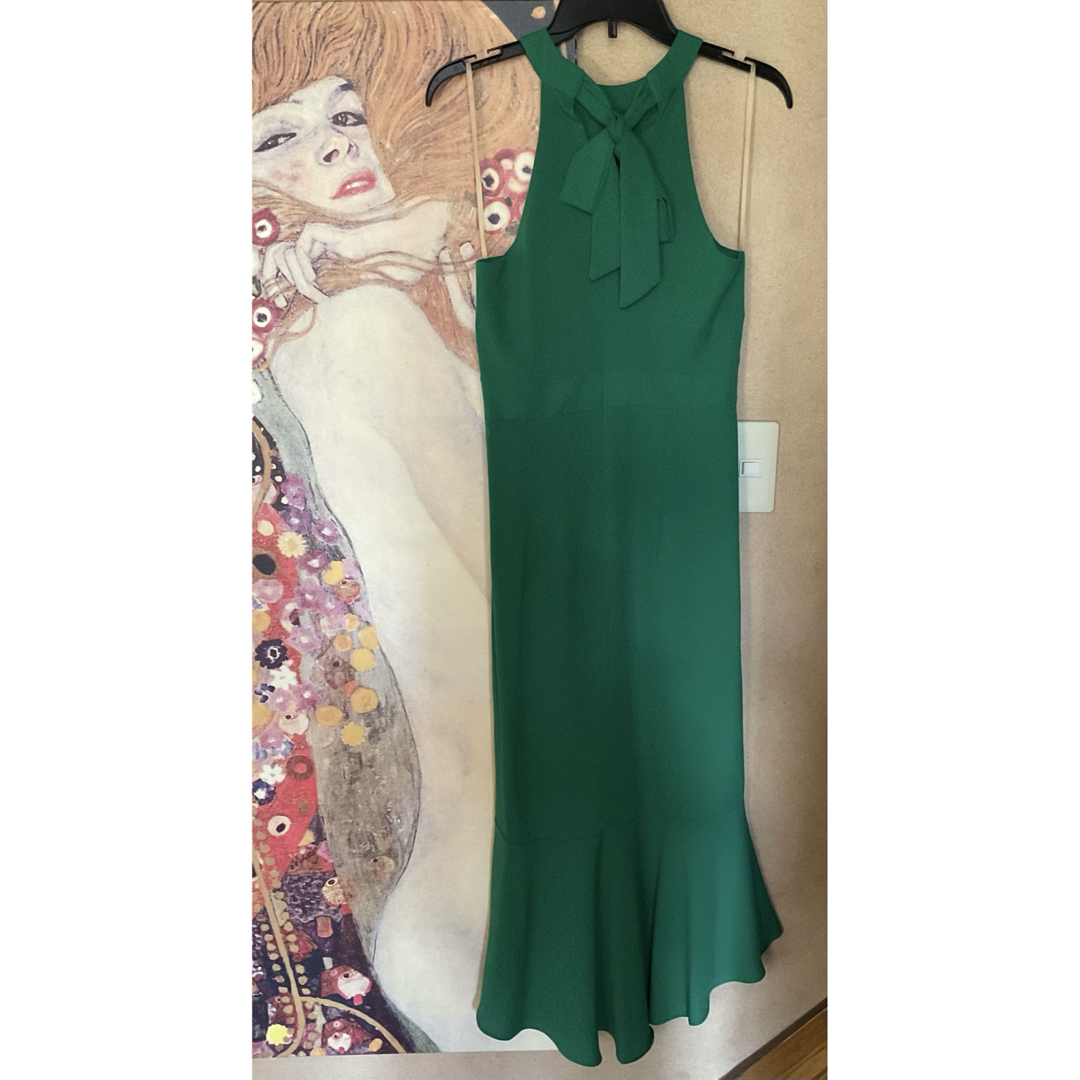 TADASHI SHOJI(タダシショウジ)の新品 USAロングドレス FOREST GREEN M レディースのフォーマル/ドレス(ロングドレス)の商品写真