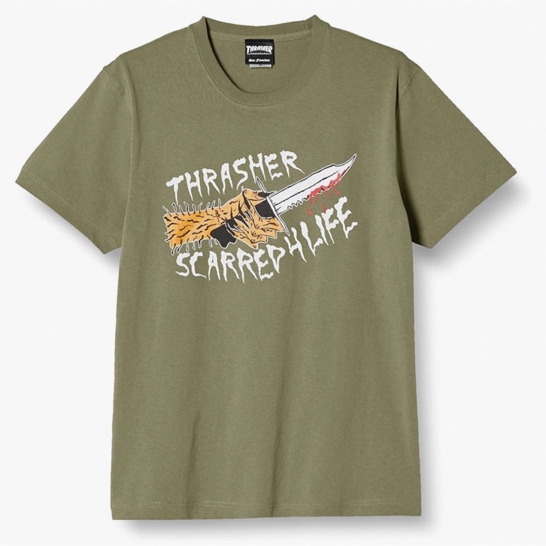 THRASHER(スラッシャー)の新品 THRASHER スラッシャー ネックフェイス SCARRED L メンズのトップス(Tシャツ/カットソー(半袖/袖なし))の商品写真