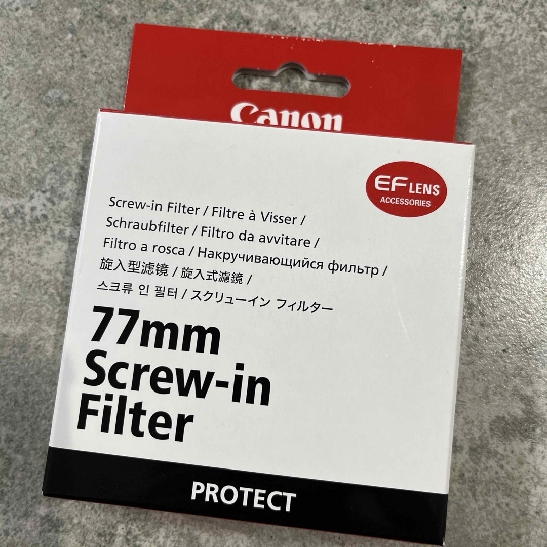 Canon(キヤノン)の【未使用】キヤノン PROTECTフィルター 77mm径 保護用 スマホ/家電/カメラのカメラ(フィルター)の商品写真