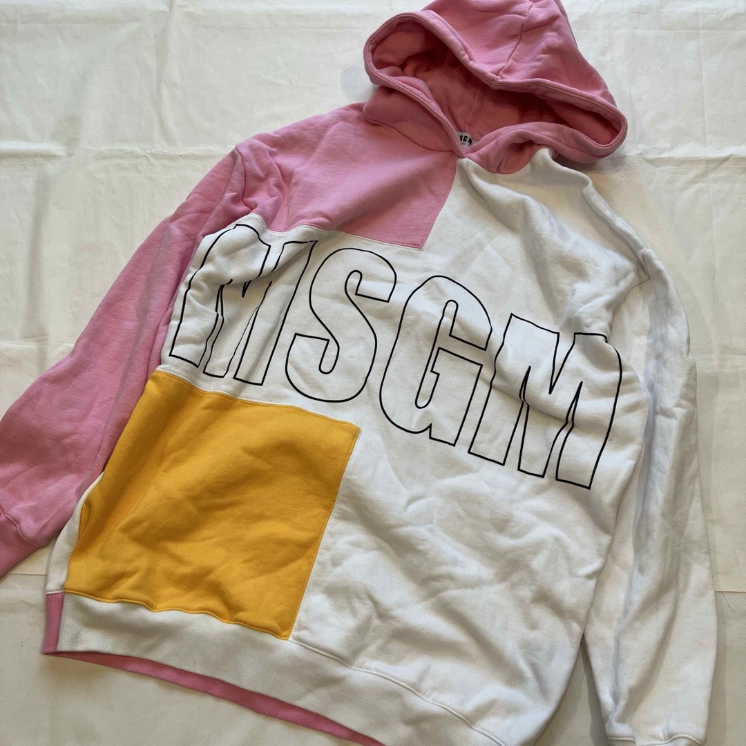 MSGM(エムエスジイエム)のMSGM エムエスジーエム　パーカー　スウェット　ブロッキング　マルチカラー レディースのトップス(トレーナー/スウェット)の商品写真