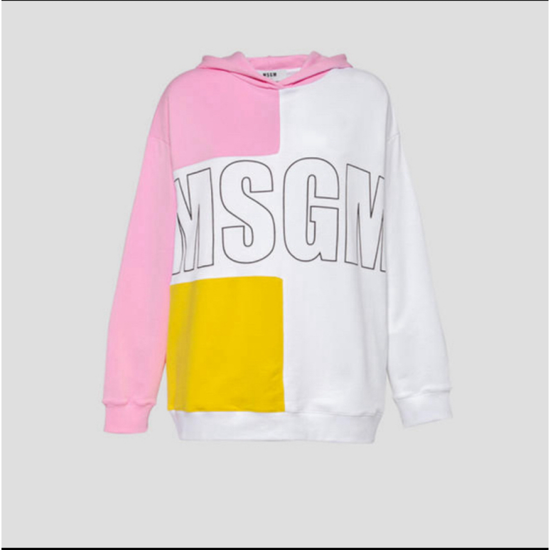 MSGM(エムエスジイエム)のMSGM エムエスジーエム　パーカー　スウェット　ブロッキング　マルチカラー レディースのトップス(トレーナー/スウェット)の商品写真