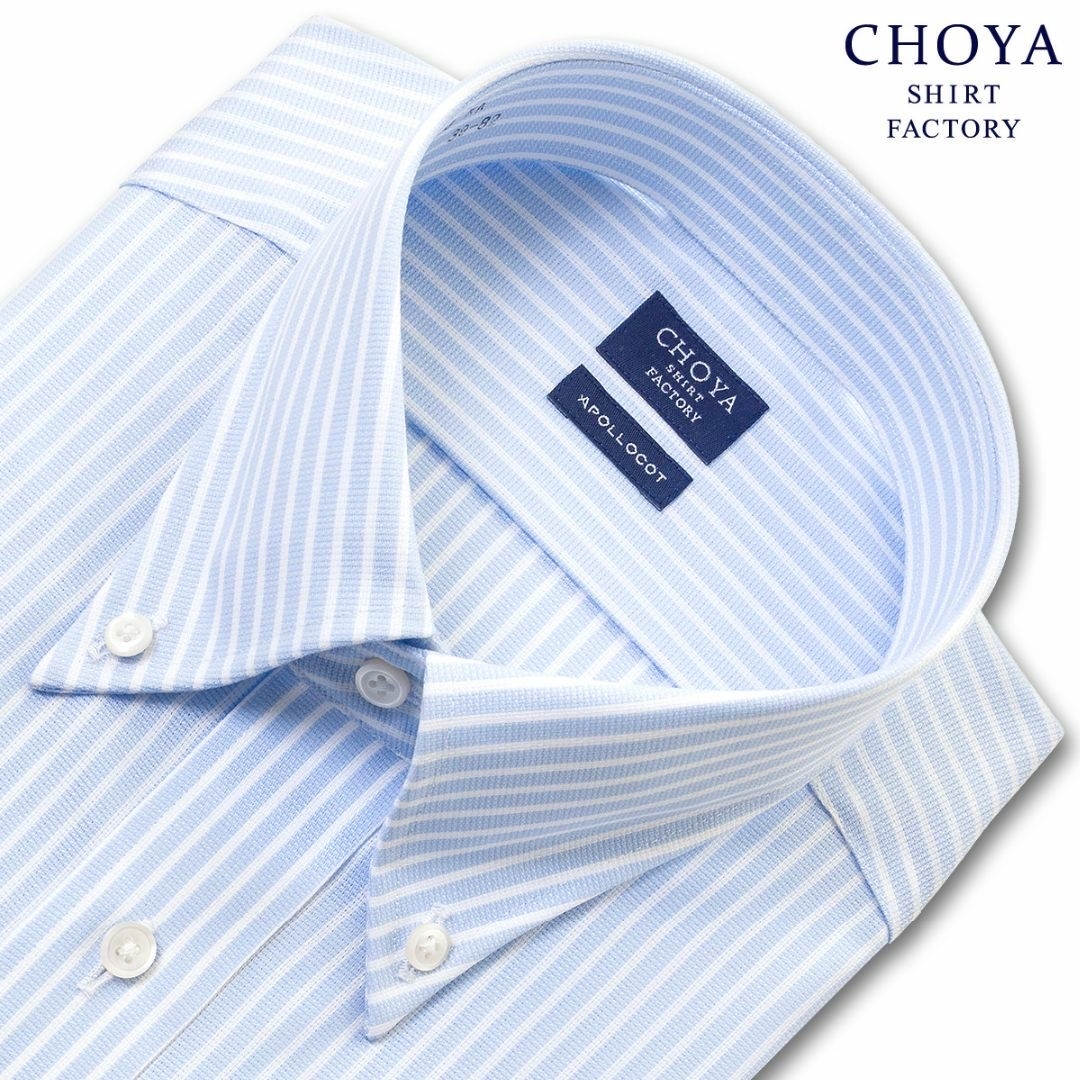 CHOYA SHIRT(チョーヤシャツ)のM532新品CHOYA長袖ストライプBDワイシャツ39-80￥9790形態安定 メンズのトップス(シャツ)の商品写真