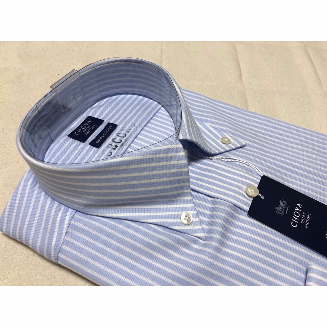 CHOYA SHIRT(チョーヤシャツ)のM532新品CHOYA長袖ストライプBDワイシャツ39-80￥9790形態安定 メンズのトップス(シャツ)の商品写真