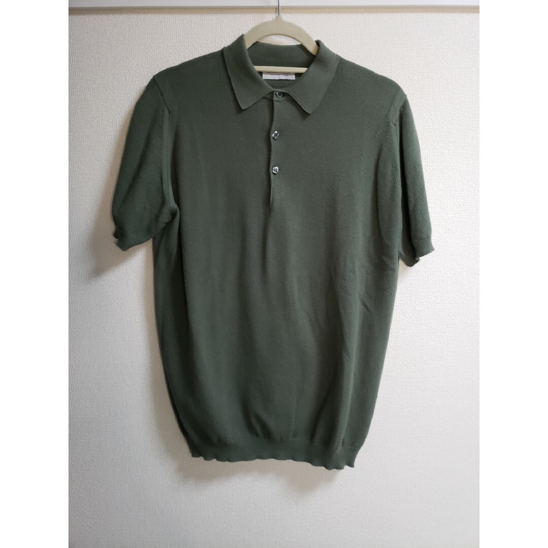 ジョンスメドレー 薄緑ポロシャツ メンズのトップス(ポロシャツ)の商品写真