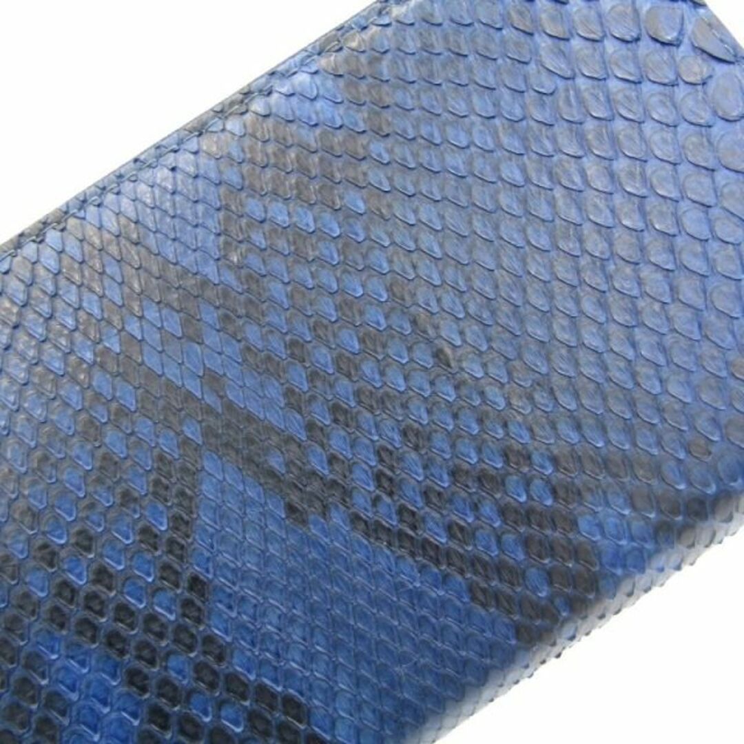 東京クロコダイル 長財布 ダイヤモンドパイソン 本藍染 80006384 メンズのファッション小物(長財布)の商品写真
