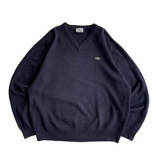 LACOSTE - 古着 80年代 ラコステ LACOSTE Vネック コットンニット ...