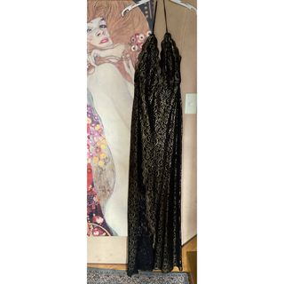 タダシショウジ(TADASHI SHOJI)の新品 USAロングドレス GOLD BLACK S(ロングドレス)