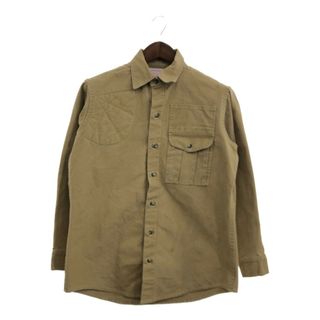 フィルソン(FILSON)の70年代 USA製 FILSON フィルソン コットン ハンティングシャツ アウトドア ヴィンテージ ベージュ (メンズ 38) 中古 古着 P5741(シャツ)