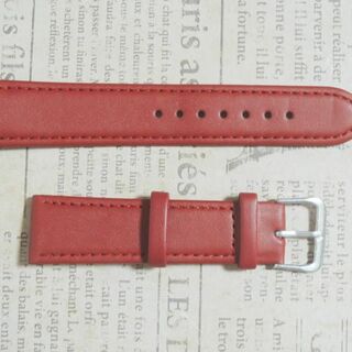 幅２０ｍｍ 赤色 腕時計ベルト(レザーベルト)