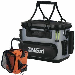 Neer バッカン 28L グレー 水汲みバケツ付き タックルボックス(その他)