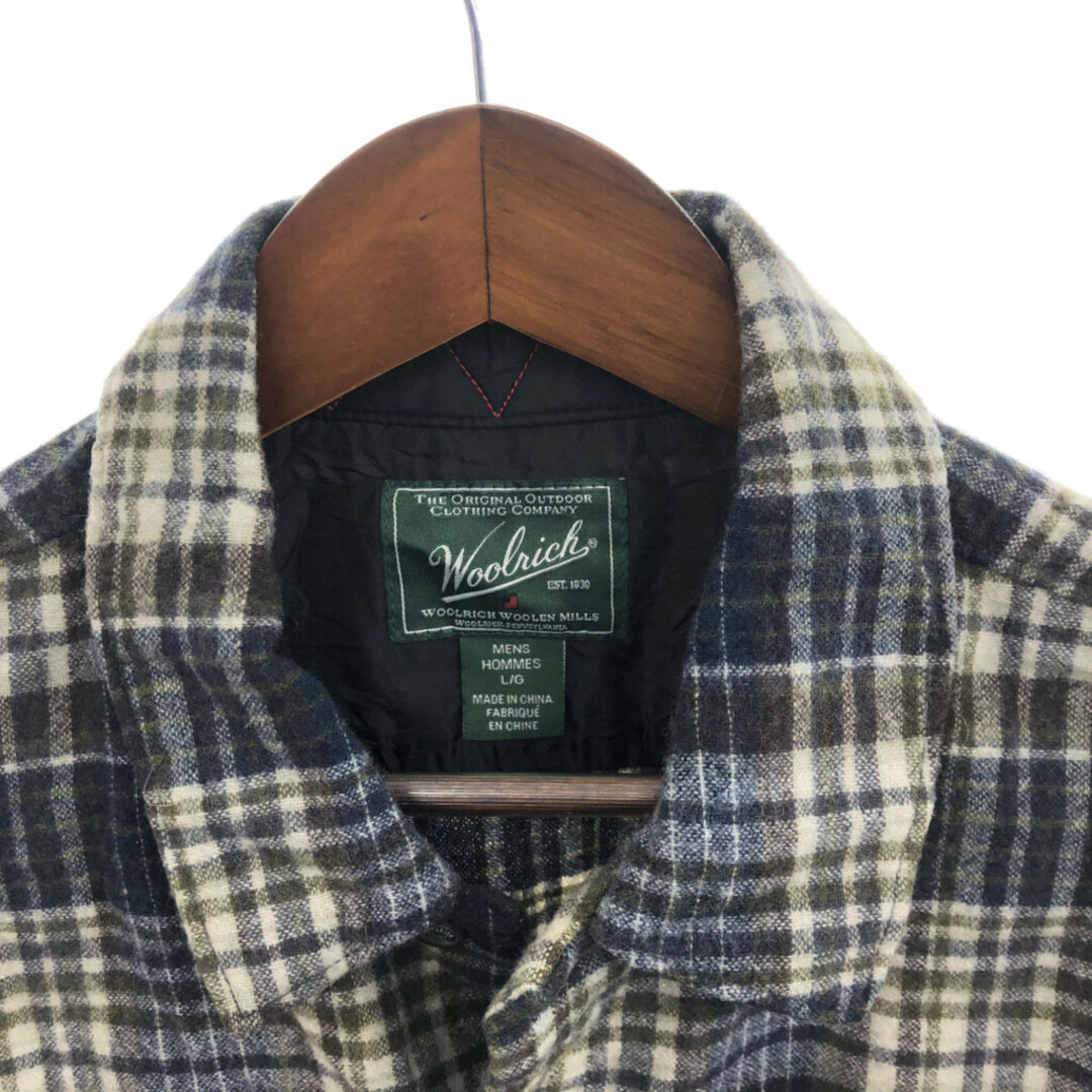 WOOLRICH(ウールリッチ)のWOOLRICH ウールリッチ ウール チェック 長袖シャツ アメカジ フラップポケット カジュアル マルチカラー (メンズ L) 中古 古着 p5778 メンズのトップス(シャツ)の商品写真