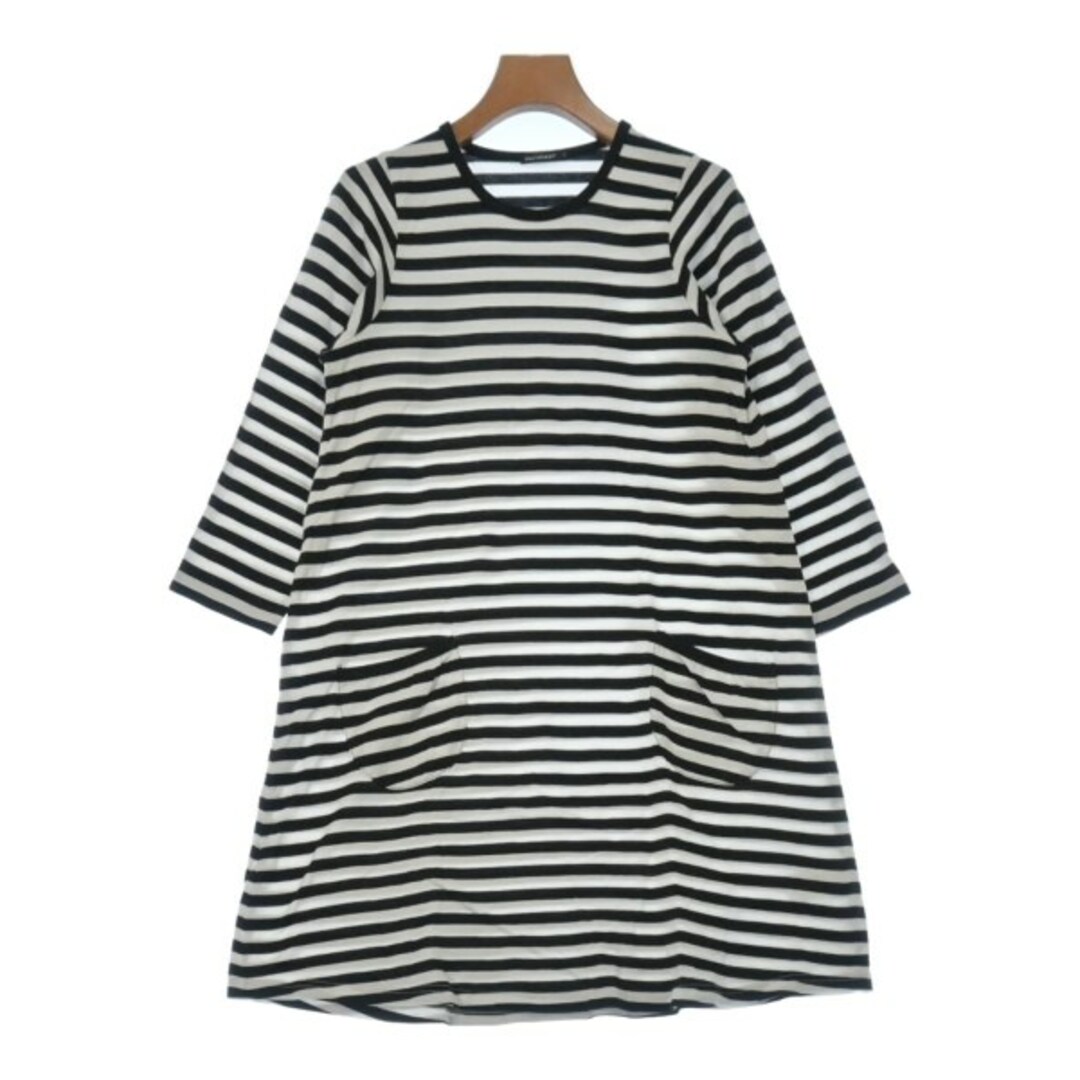 marimekko(マリメッコ)のmarimekko マリメッコ ワンピース S 黒x白(ボーダー) 【古着】【中古】 レディースのワンピース(ひざ丈ワンピース)の商品写真