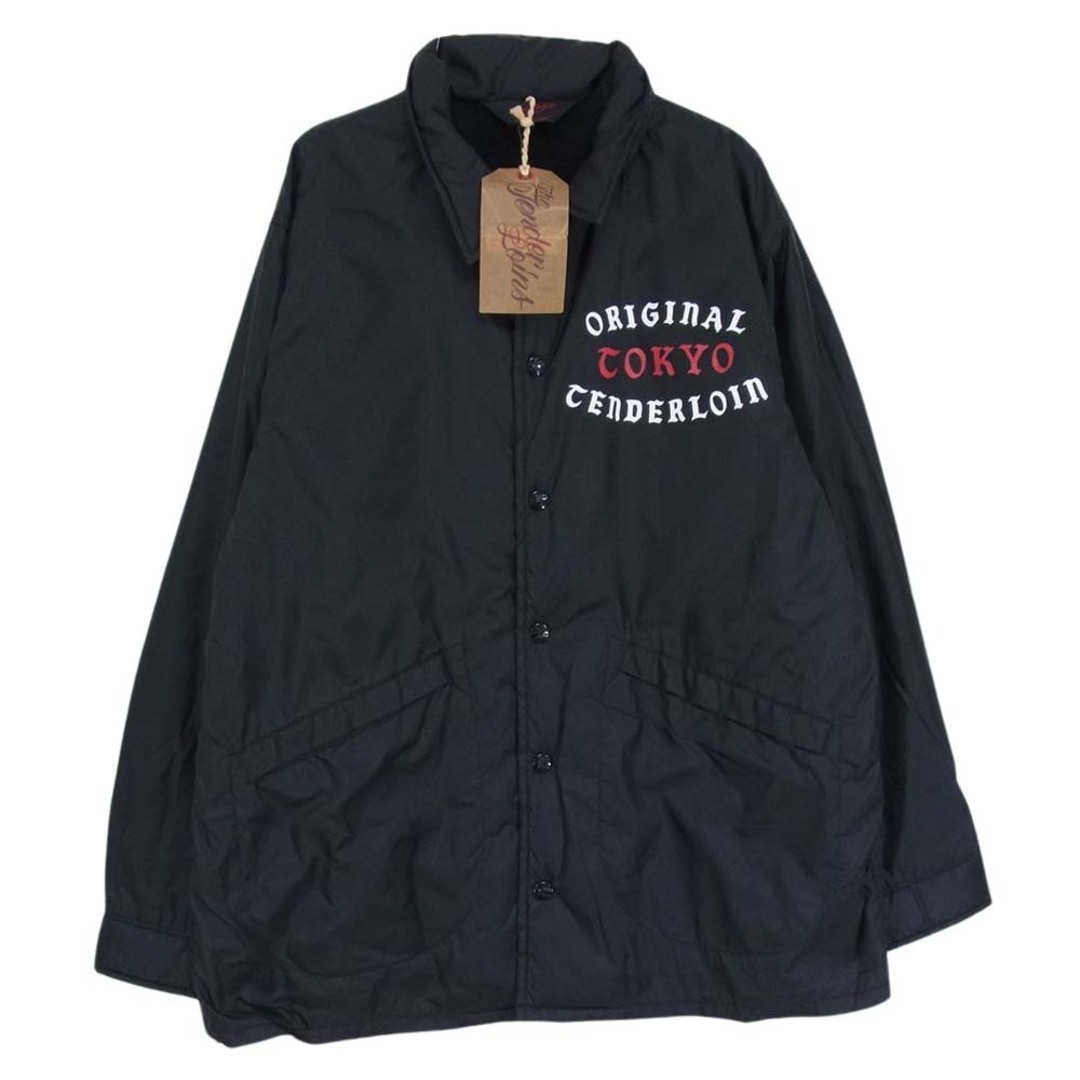 約69cm身幅TENDERLOIN テンダーロイン 17AW 渋谷本店限定 NYLON COACH JKT OTT BLACK ナイロン コーチ ジャケット ブラック系 S