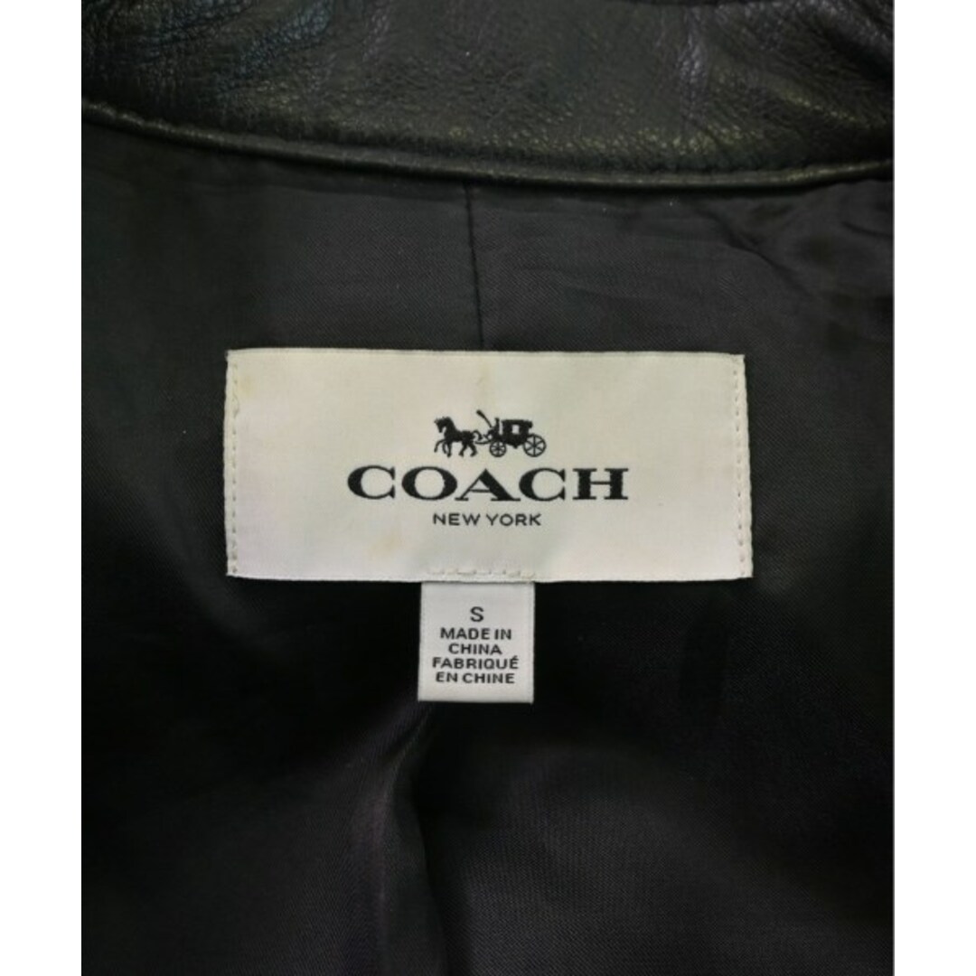 COACH(コーチ)のCOACH コーチ ライダース S 黒 【古着】【中古】 メンズのジャケット/アウター(ライダースジャケット)の商品写真