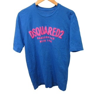 ディースクエアード(DSQUARED2)のディースクエアード Tシャツ カットソー イタリア製 半袖 青 L IBO46(Tシャツ/カットソー(半袖/袖なし))