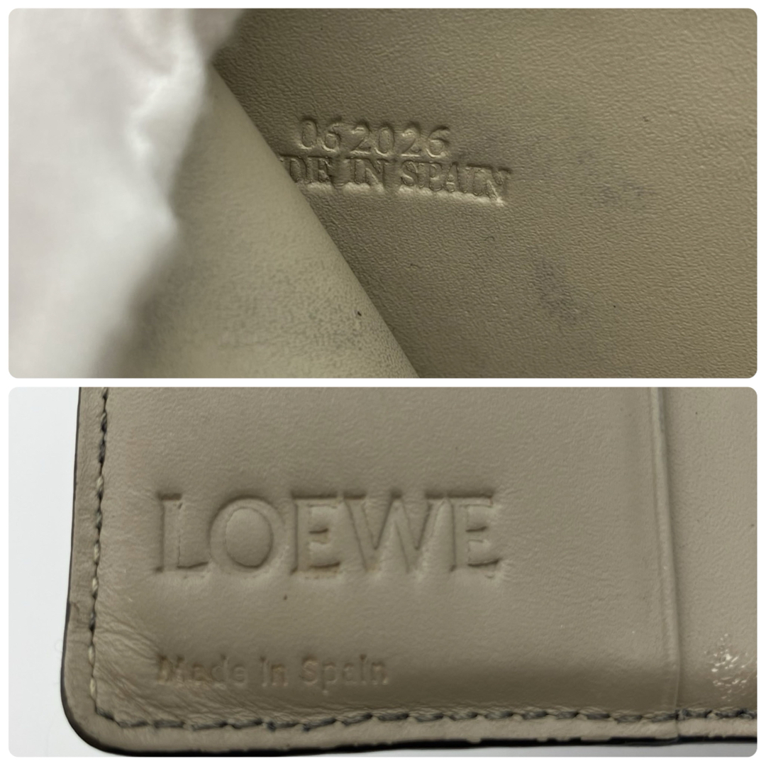 LOEWE(ロエベ)のロエベ LOEWE リピート アナグラム 折り財布 ブラック 黒 グレー レディースのファッション小物(財布)の商品写真