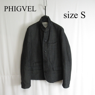 フィグベル(PHIGVEL)のPHIGVEL コットン ワークジャケット レザー デザイン カバーオール 1(カバーオール)