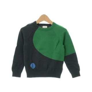 Paul smith JUNIOR ポールスミス ニット 6 緑xグレー 【古着】【中古】(ニット)