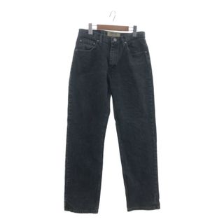 ラングラー(Wrangler)のWrangler ラングラー ストレート ブラック デニムパンツ アメカジ  カジュアル ブラック (メンズ W31 L32) 中古 古着 p5842(デニム/ジーンズ)