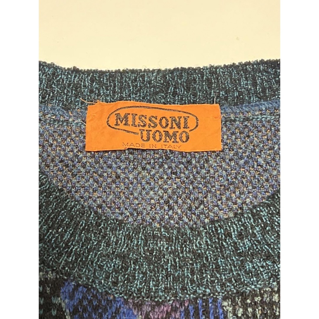 MISSONI(ミッソーニ)の中古　イタリア製　Missoni ミッソーニ　デザインニット　ヴィンテージ メンズのトップス(ニット/セーター)の商品写真