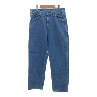 ディッキーズ(Dickies)のDickies ディッキーズ ペインター デニムパンツ アメカジ カジュアル ブルー (メンズ 32/32) 中古 古着 P5857(デニム/ジーンズ)