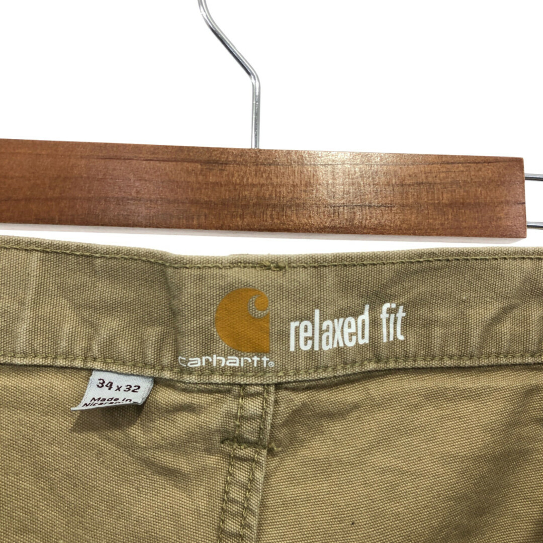 carhartt(カーハート)のCarhartt カーハート リラックスフィット ワーク チノパンツ ワーク アメカジ カジュアル ベージュ (メンズ 34×32) 中古 古着 P5888 メンズのパンツ(ワークパンツ/カーゴパンツ)の商品写真