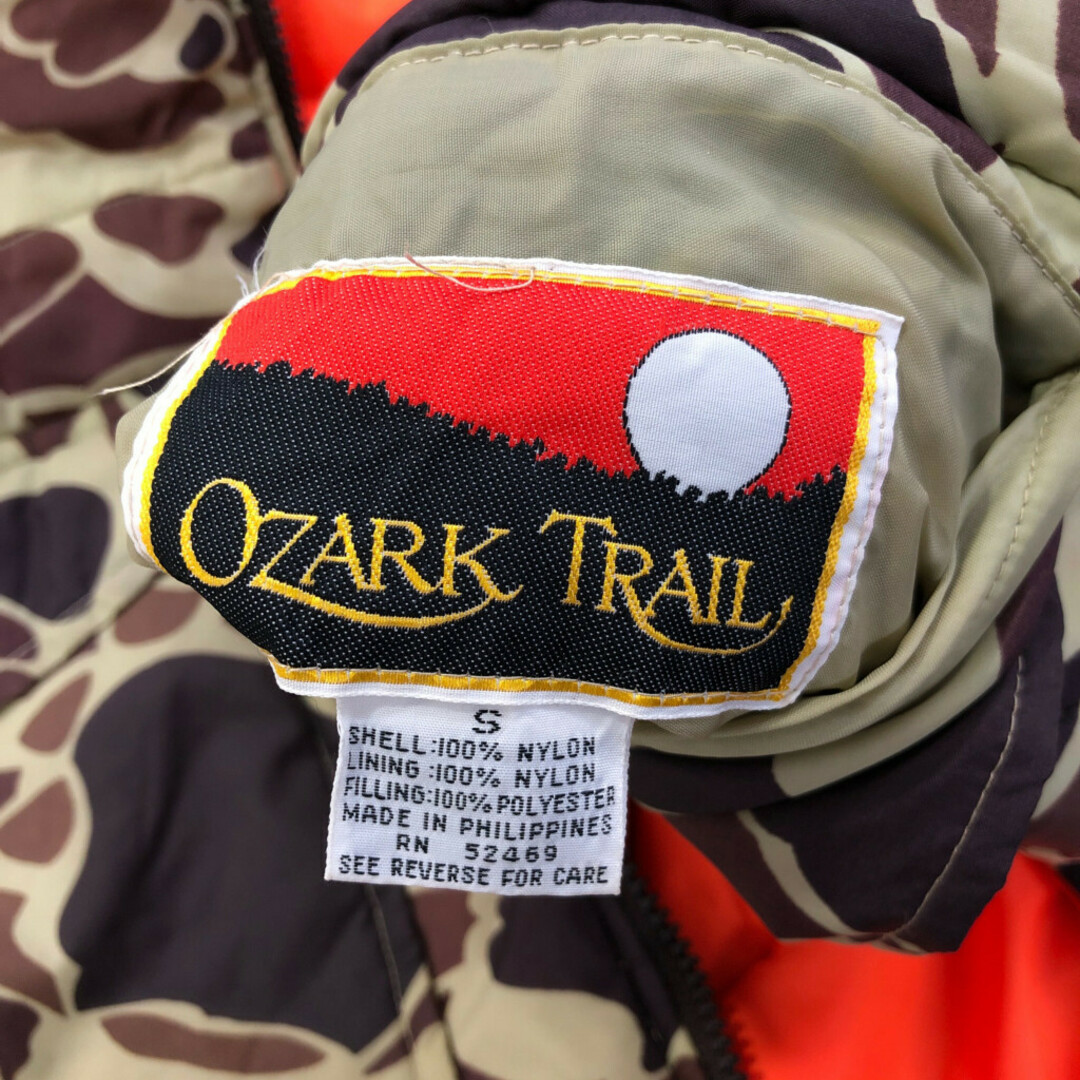 OZARK TRAIL ダックハントカモ 中綿 ナイロン ベスト リバーシブル アウター 迷彩 ベージュ (メンズ S) 中古 古着 P5894 メンズのトップス(ベスト)の商品写真