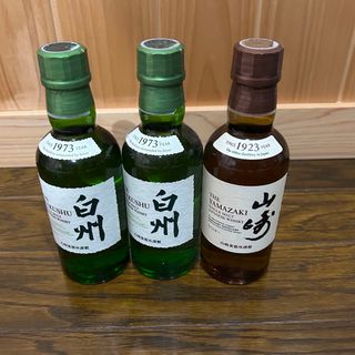 サントリー(サントリー)の山崎　180ml  1本　白州　180ml 2本(ウイスキー)