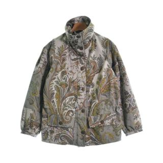 エトロ(ETRO)のETRO ブルゾン（その他） 42(M位) ライトグレー系x緑x青系等(総柄) 【古着】【中古】(その他)