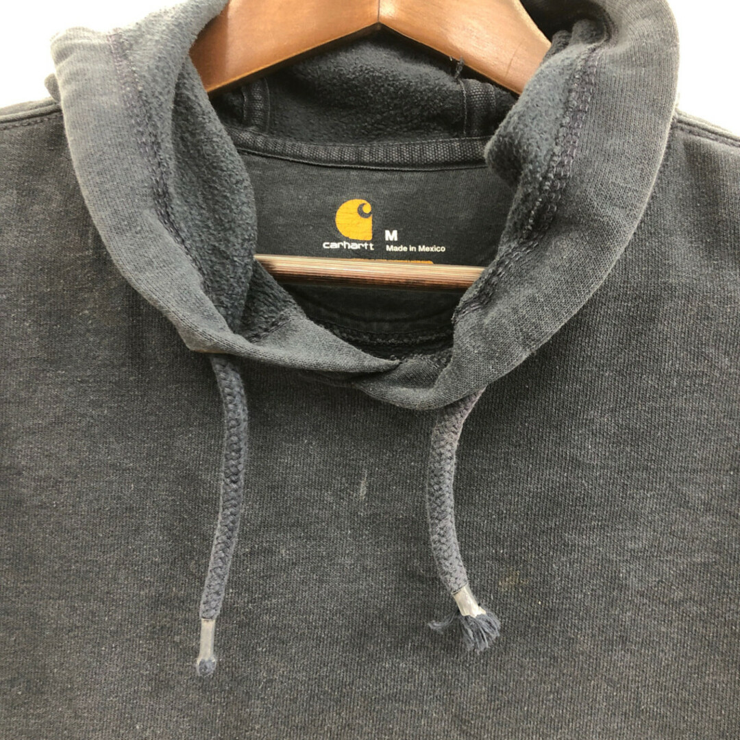 carhartt(カーハート)のCarhartt カーハート ワンポイントロゴ スウェット パーカー トレーナー ワーク ネイビー (メンズ M) 中古 古着 P5924 メンズのトップス(パーカー)の商品写真