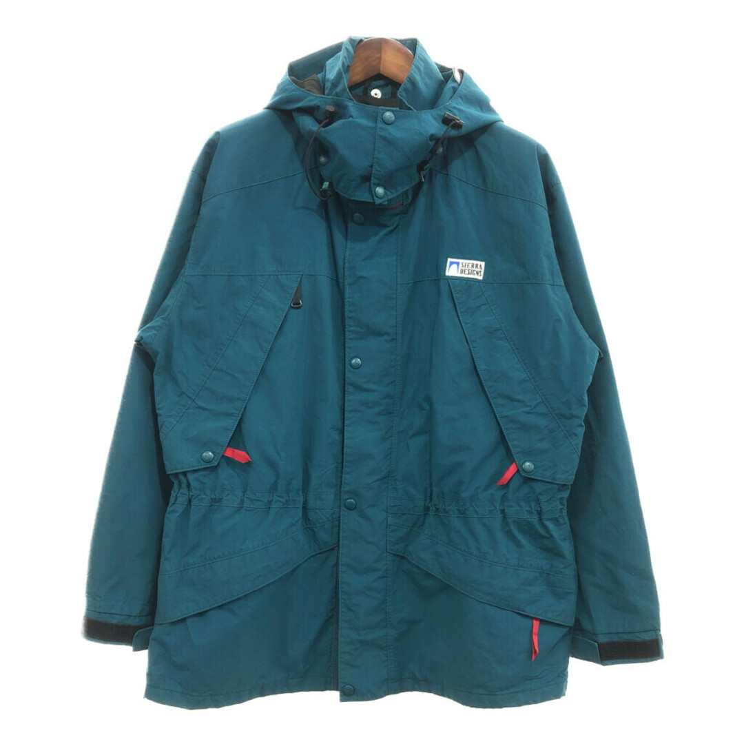 SIERRA DESIGNS(シェラデザイン)の90年代 SIERRA DESIGNS シエラ デザイン GORE-TEX ゴアテックス マウンテンパーカー アウトドア グリーン (メンズ L) 中古 古着 P6036 メンズのジャケット/アウター(マウンテンパーカー)の商品写真