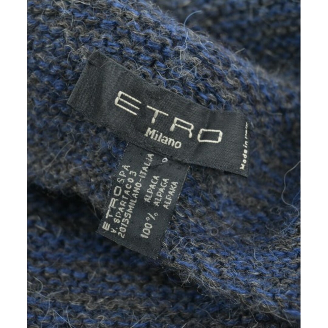 ETRO(エトロ)のETRO エトロ マフラー - グレーx青 【古着】【中古】 レディースのファッション小物(マフラー/ショール)の商品写真