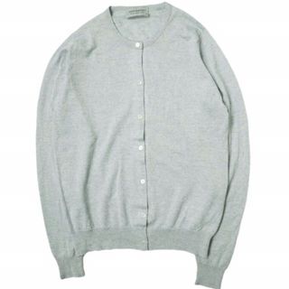 ジョンスメドレー(JOHN SMEDLEY)のJOHN SMEDLEY ジョンスメドレー イギリス製 HELANA CARDIGAN メリノウールクルーネックカーディガン M ライトグレー ニット トップス【中古】【JOHN SMEDLEY】(カーディガン)