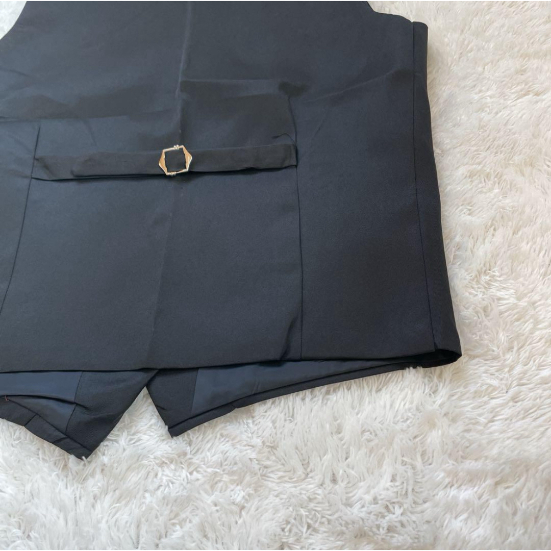 スーツベスト セレモニー フォーマル 結婚式 ビジネス 紳士 ブラック XL メンズのスーツ(スーツベスト)の商品写真