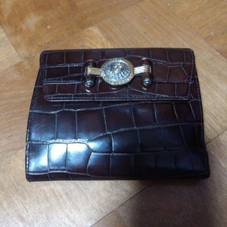 ジャンニヴェルサーチ(Gianni Versace)のヴェルサーチ　白タグ　クロコ型押し　折財布(財布)