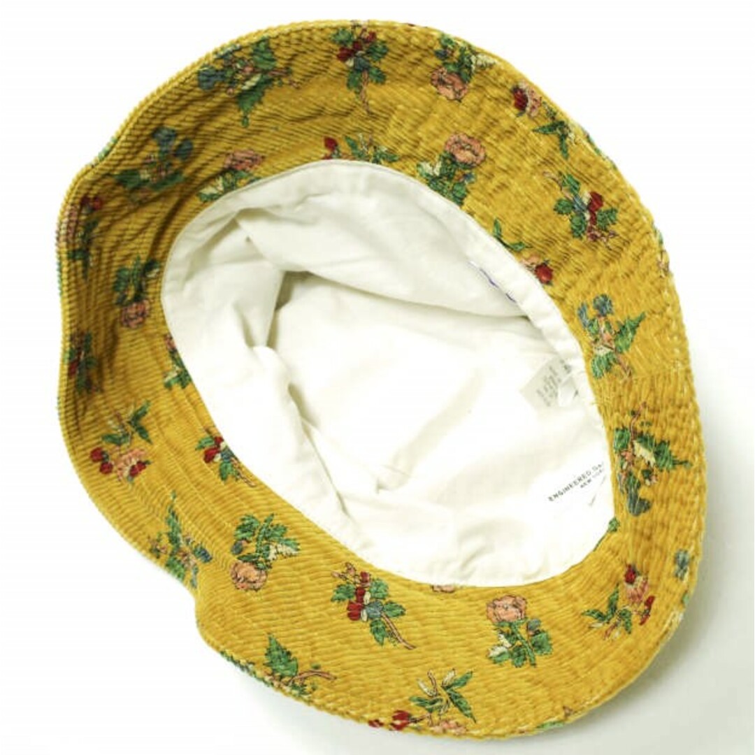 Engineered Garments(エンジニアードガーメンツ)のEngineered Garments エンジニアードガーメンツ アメリカ製 ネペンテス25周年記念 Bucket Hat - Corduroy Floral Print コーデュロイフローラルプリント バケットハット M(内周約60cm) マスタード 帽子【中古】【Engineered Garments】 メンズの帽子(ハット)の商品写真