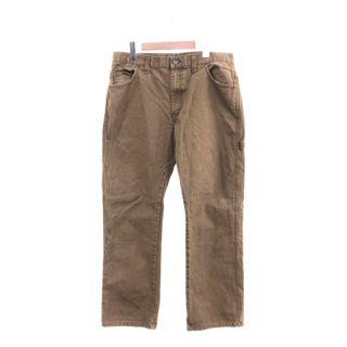 ディッキーズ(Dickies)のDickies ディッキーズ コットン ペインターパンツ ボトムス アメカジ カジュアル ワーク ブラウン (メンズ 32×30) 中古 古着 P6062(ペインターパンツ)