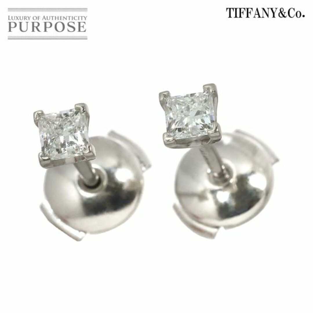 １ｍｍティファニー TIFFANY&Co. プリンセスカット ダイヤ ピアス Pt プラチナ VLP 90212541