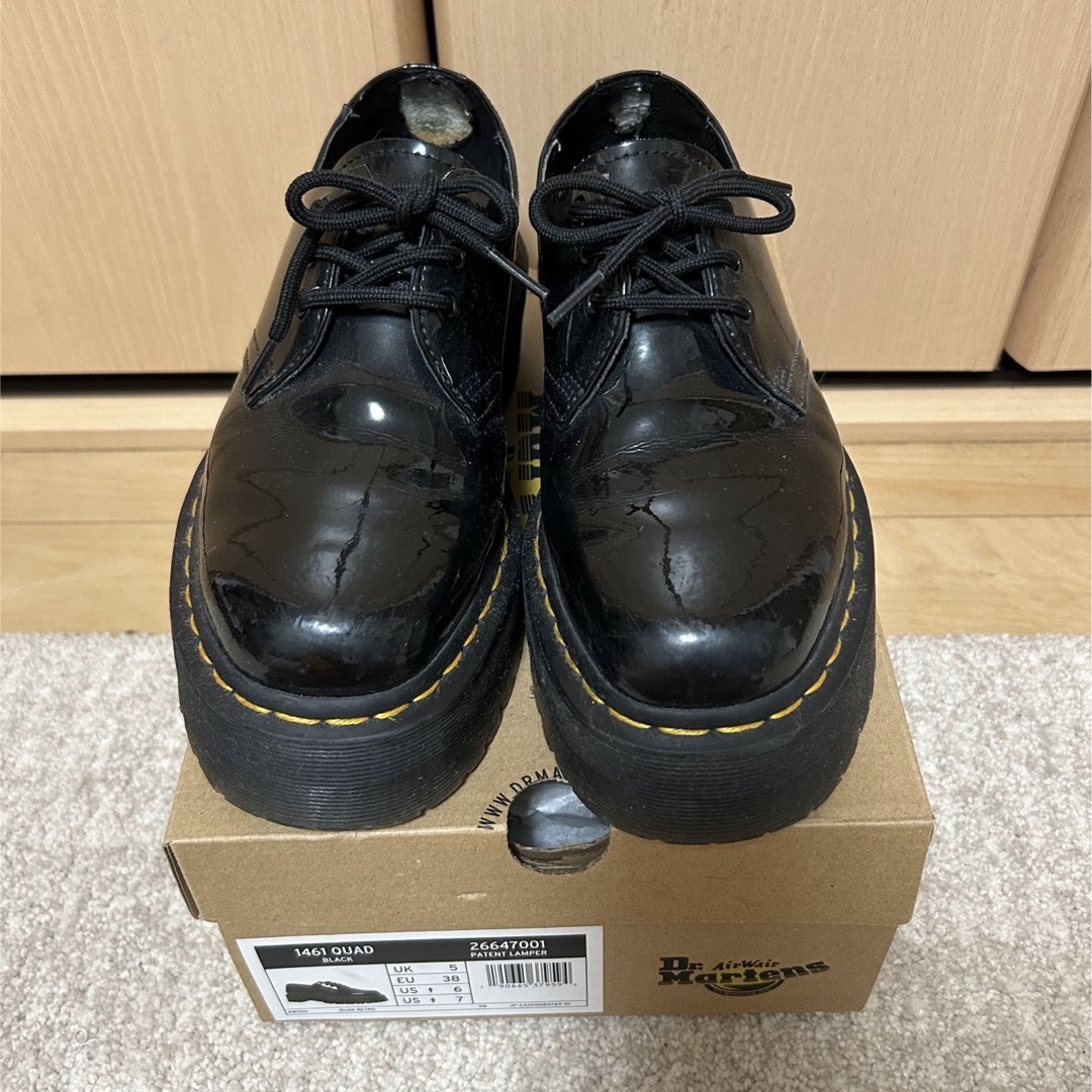 Dr.Martens(ドクターマーチン)のDr martens 厚底3ホール　エナメル レディースの靴/シューズ(ローファー/革靴)の商品写真