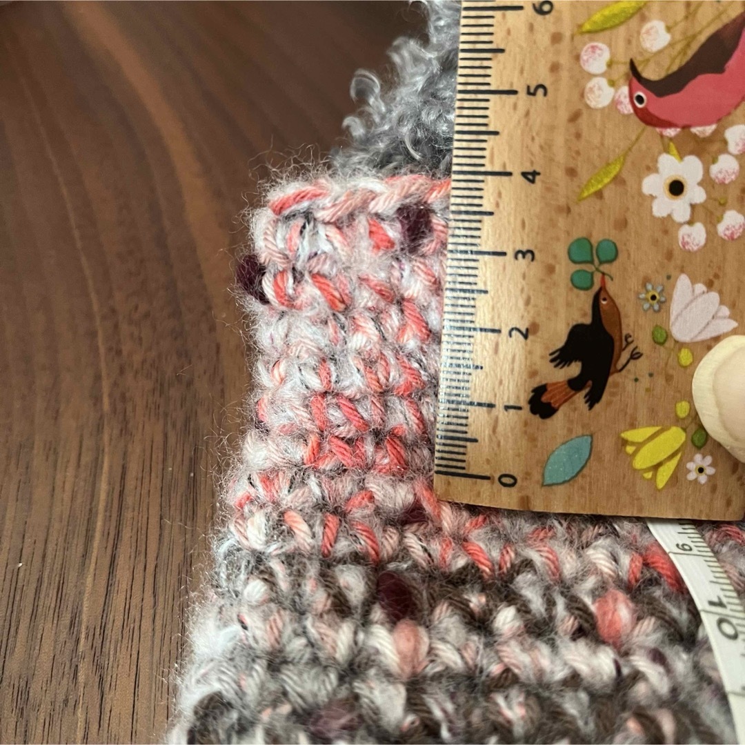 手編みのハンドウォーマー ハンドメイドのファッション小物(手袋)の商品写真