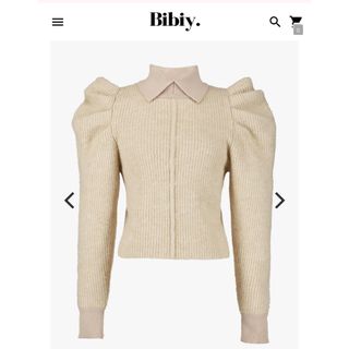 Bibiy ニット　ベージュ　完売　美品(ニット/セーター)