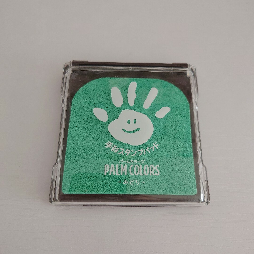 Shachihata(シャチハタ)の手形スタンプパッド PALM COLORS パームカラーズ みどり キッズ/ベビー/マタニティのメモリアル/セレモニー用品(手形/足形)の商品写真