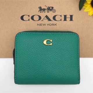 コーチ(COACH)のCOACH 財布 ★大人気★ ビルフォールド ウォレット ブライトグリーン 新品(財布)